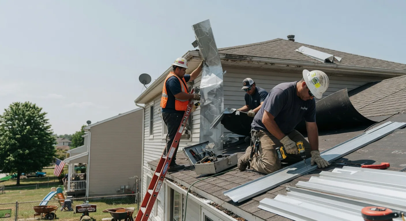 Storm Damage Metal Roof Repair in Somers, IA
